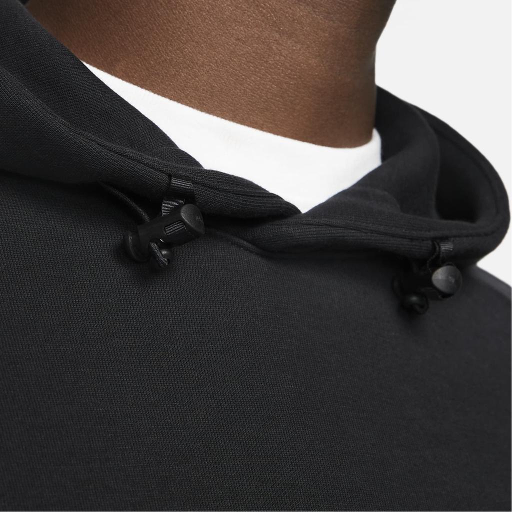 Nike Solid Color Logo Raglan Sleeve Hooded Pullover Sweatshirt Men Sweatshirt Black FB8017-010