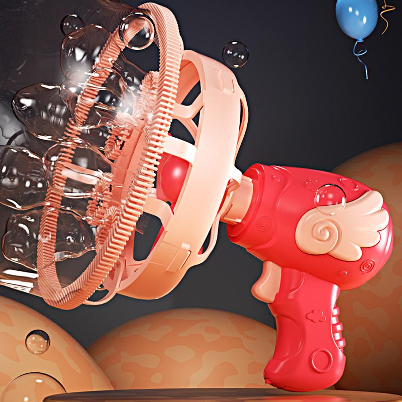 Bubbles Machine Electric Bubble Gun Double Layer Bubble Kids Toy Automatic Soap Blower Outdoor Party Games Children Toys Gifts