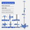 Premium Adjustable Four-Hook Infusion Stand with Wheels for Salons and Clinics