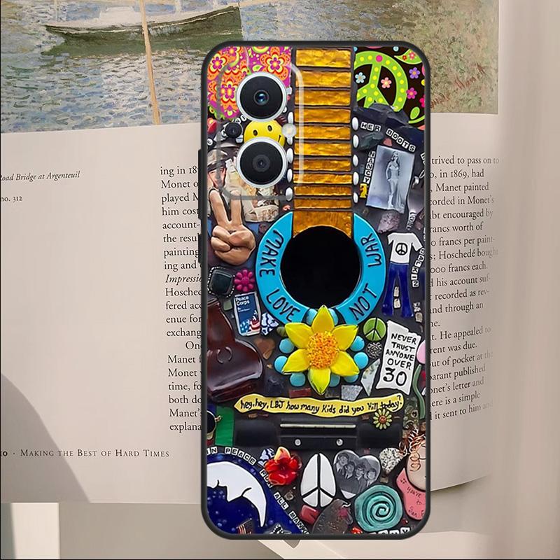 Hippie Daisy Tie-dye Flower Peace Cover For OPPO Reno 8 7 Lite 11F 12F 13F 14F 10 12 13 14 Pro OPPO Find X8 X5 X6 X9 Pro Case