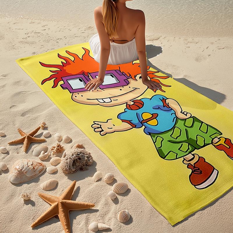 Rugrats In Paris Fashion Beach Towel: Ideal for Summer Adventures Soft, Absorbent and Quick Drying Suitable for Swimming and Bathing