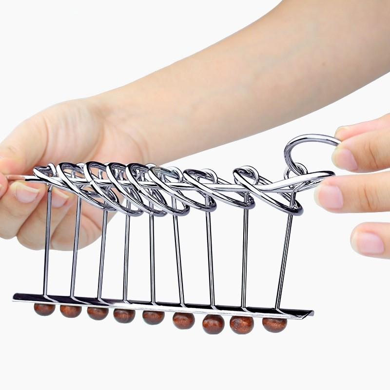China Ring Metal Puzzle Game - Children's Intelligence Puzzle Game Logic Training Toy Leisure Stress Relieving Gyro Toy