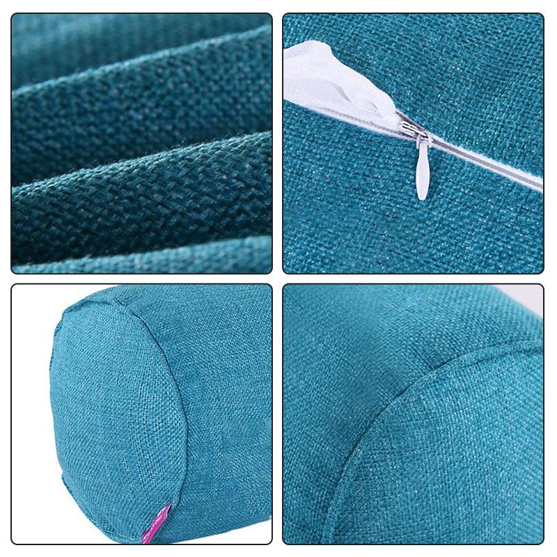 Hot Polyester Fiber Body Pillow Cover (No Filling) Empty Round Bolster Pillowcase Bed Sofa Neck Back Waist Support Cushion Cover