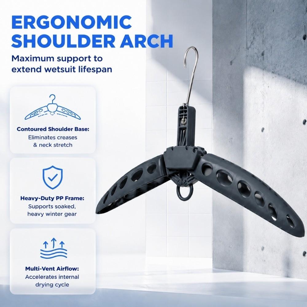 Vented Diving Rack Foldable Drysuit Dive Boots Shoes Hanger Surfing Suit Hanger for Wetsuit