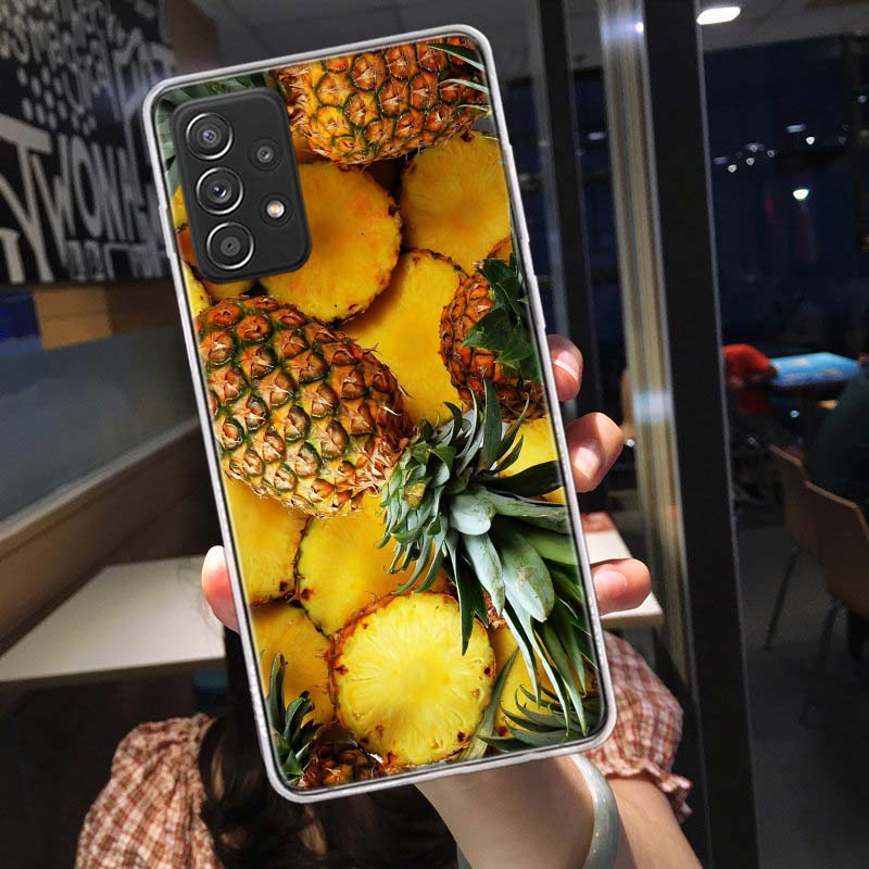 Harvest Pineapple Phone Case for Samsung A54 A57 A37 A17 A14 A15 A12 A24 A34 A55 A35 A25 A52S A07 A05S A04S A22 A32 A72 Galaxy N
