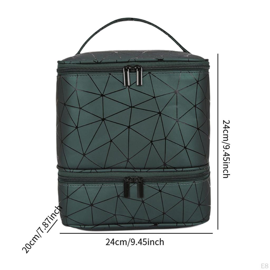 Nail Polish Organizer Bag PU Leather Travel Carrying Case Holder