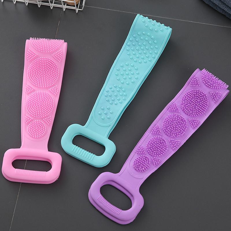 Körperschwamm Silikonbürsten Badetücher Wäscher Reiben Rückenpeeling Massage Duschgürtel Erweiterte Hautreinigungsbürsten