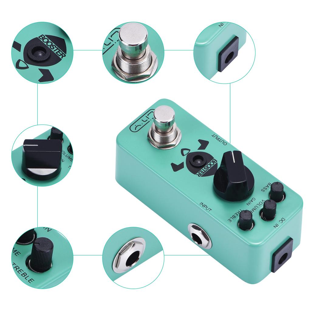 Lity Booster Guitar Pedal Mini Booster Effects Pedal Pure Clean Mini Boost for Electric Guitar