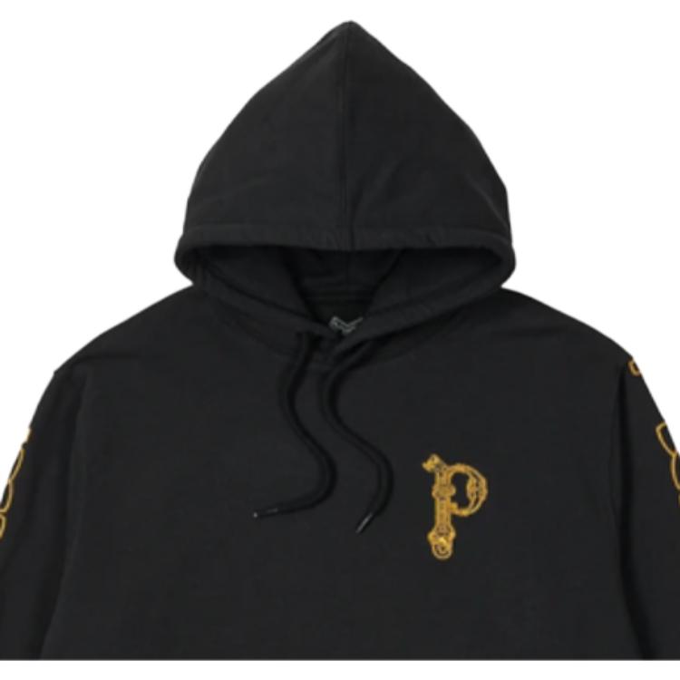 Palace FW21 Ye Olde Hoodie With Triangle Pattern and Logo Print Unisex Tops Black P21HD028