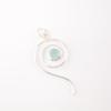 Artisan Aqua Chalcedony Gemstone Pendant 925 Sterling Silver Handcrafted Jewelry PP-42-2