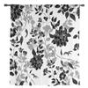 Black And White Flowers Sheer Curtains for Bedroom Living Room Decoration Window Curtain for Kitchen Tulle Voile Organza Drapes