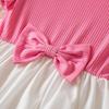 Toddler Girls Dress Flutter Sleeve Bow Waistband Floral Butterfly Print Skater Style Casual Summer Dress for Little Girls