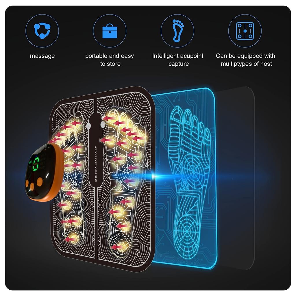 Ayak Masaj Aleti - USB Şarjlı 8 Modlu Taşınabilir Bacak Masaj Aleti - Ayak ve Bacak Kasları İçin Derin Doku Rahatlaması - Etkili Kas Kurtarma