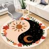 1pc DayNight YinYang Office Round Area Rug,  Mat Suitable For Office, Under Office Chairs Bedroom Living Room Home Decor, Room Deco