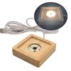LED Lights Display Base Wooden Lighted Base Stand Compatible for w/ La-ser Crystal Glass Resin Art Colorful /White/Warm