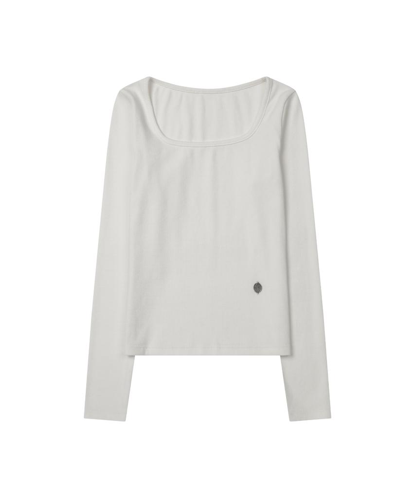 Ledeoli Square Neck Ribbed Long Sleeve [3 Colors]