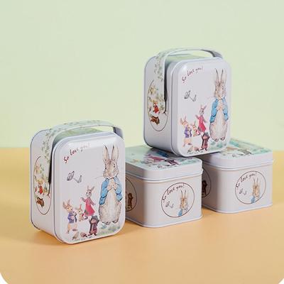 Easter Supplies Rabbit Storage Box Tinplate Candy Box High Quality Tinplate Cookie Gift Box