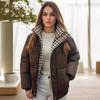 Winter Women Thicken Warm Parka Stand Collar Zipper Female Outerwear Loose Padded Coats Lady Solid Color Down Cotton Jackets