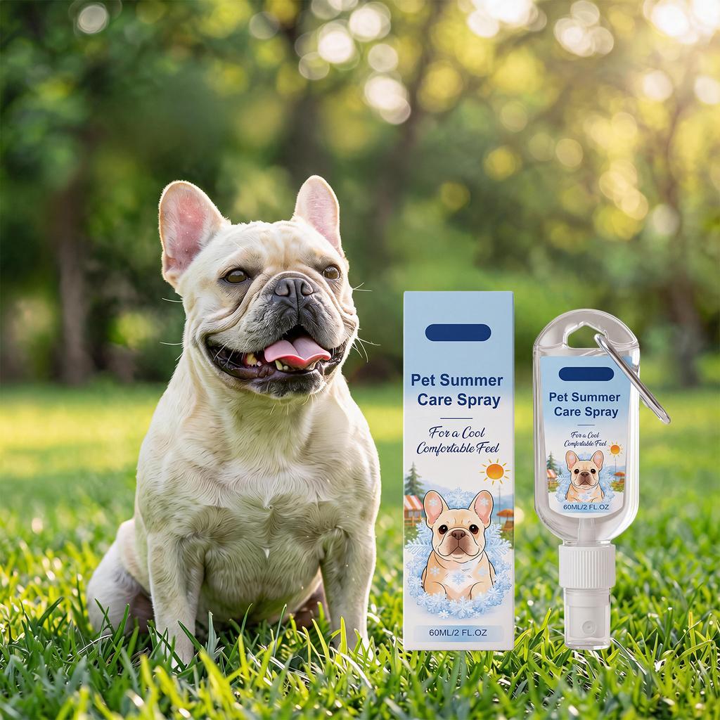 Pet spray, dog spray, outdoor instant spray, refreshing liquid 60ml