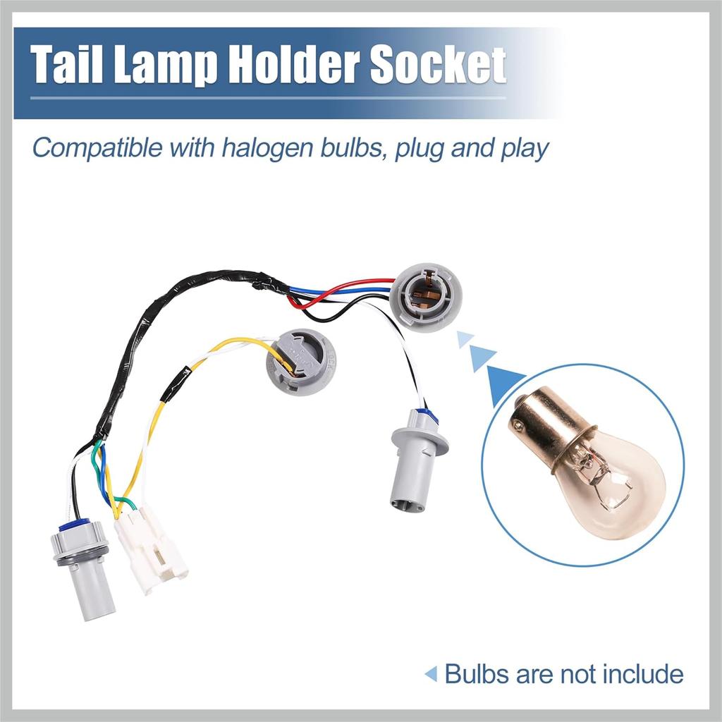 Tail Lamp Holder and Wiring Harness 92450-3Q000 for Hyundai Sonata Sedan Rear Tail Light Lamp Wiring Harness Socket Holder and Wire on Rear Exterior