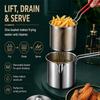 Extra Thick Stainless Steel Deep Fryer Pot Multifunctional Frying Pan For Fried Chicken Egg Oil Drain Noodle Induction Gas Stove