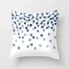 Indigo watercolor floral pattern Doublesided Printed pillow cover Short plush Suitable living rooms sofas throw cushion cover