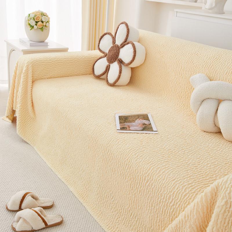 INS Cream Style Multi-Purpose Sofa Cover Cloth Four Seasons Available Sofa Towel Thickening Sofa Cushion Sofa Cover