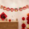 Foldable Pull Flag Ornament Paper Snake Year Banner Hanging Snake Pendant  for Mall Supermarket
