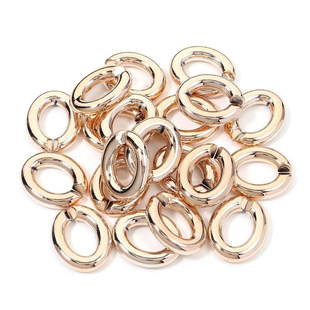 20pcs/bag 28X23mm Plated Acrylic Chain Buckle Link Chain Connector For Jewelry Making Bracelet Necklace Handbag Chain Wholesale