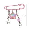 Unique Sweater Shawl Clip Star Fringe Brooch Pin Colorful Starry Breastpin for Shirt Fashionable Collar Safety Pins