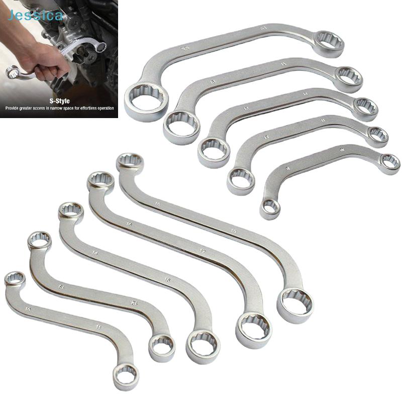 S Type Double Ended Allen Wrench Combination Ring Spanner Plum Plate Curved Machine Fastener Repair Tools