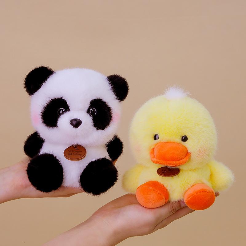 Table with Fragrant Pier Pier Pier Panda Duck Pink Pig Doll Plush Toy Soft Cute Animal Doll Grab Machine Doll