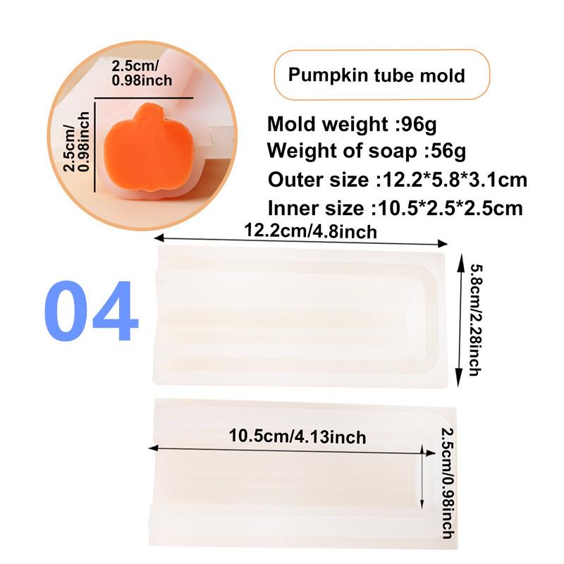 

Silicone Handmade Soap Tube Mold Pumpkin Mushroom Maple Leaf Shapes Perfect for Mousse Cake Soap Making