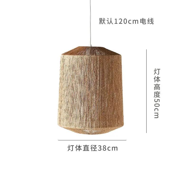 

Винтажная люстра креативный ресторан подвесные светильники для гостиной ретро кантри лофт лампы плетеные вручную из пеньковой веревки