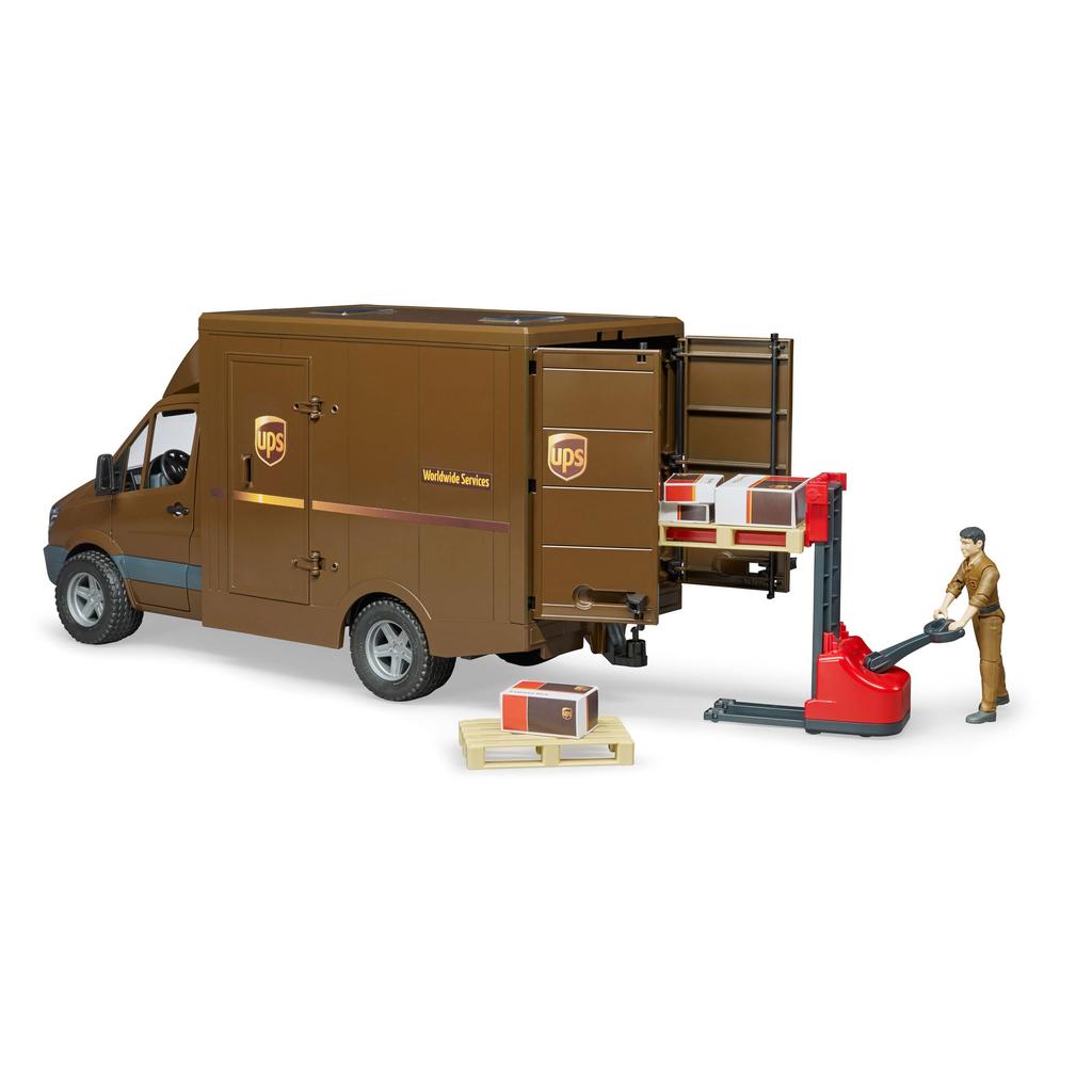 BRUDER MB UPS & Forklift (with Figure) BR02538