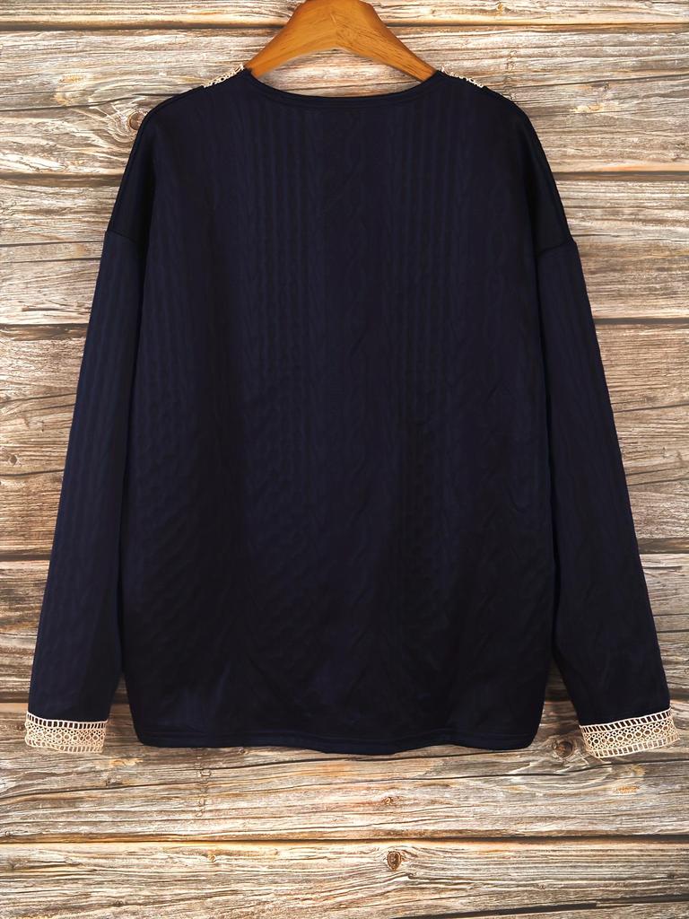 2025 Plus Size Women's V-Neck Knit Sweater: New Solid Color, Long Sleeve for Autumn/Winter, European & American Style