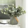 20Pcs Green Color Fake Eucalyptus Plants Decoration Artificial Plants Bouquets  Wedding Decor