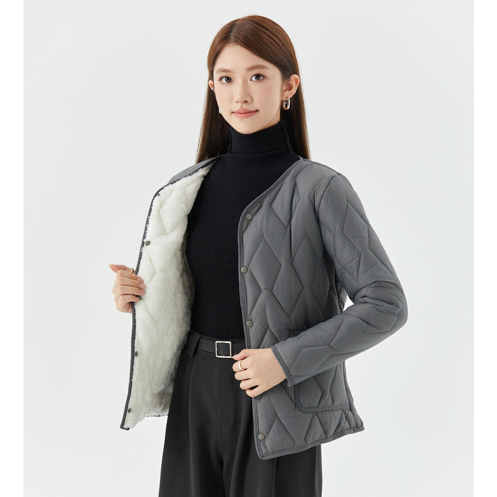 

GMXIA Женская толстая теплая хлопковая подкладка с длинным рукавом, женская домашняя куртка с хлопковой подкладкой и бархатными рукавами, шерстяные куртки и пальто XL