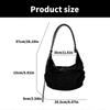 Pleated PU Leather Dumpling Bags With Spacious Compartment For Women Elegant Single Shoulder Bags Crossbody Purse  brown