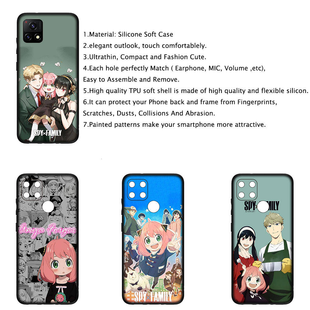 Cover for iPhone 16 15 Xiaomi Redmi Note 14 13 12 11 Pro Max X 8 9 16e Samsung Galaxy S25 S24 S23 Moto OPPO Huawei Spy X Family Anya Forger Phone Case
