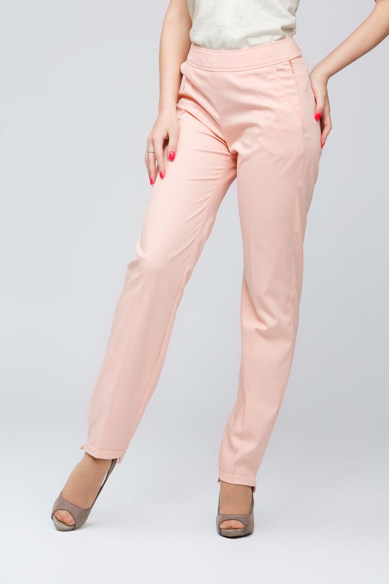 

Звужені штани з манжетом 42 світлий колір лосося рожевий