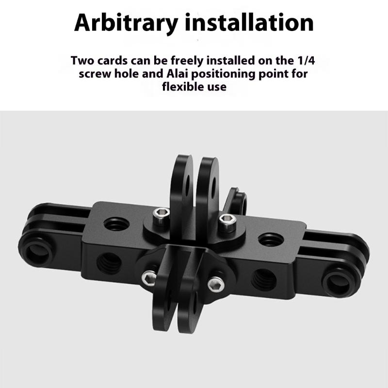 Volledig Roterende Stalen Verlengarm Drie Camera Grip Live Beugels 1/4 Gat Voor Buiten Sport Opnames Fotografie