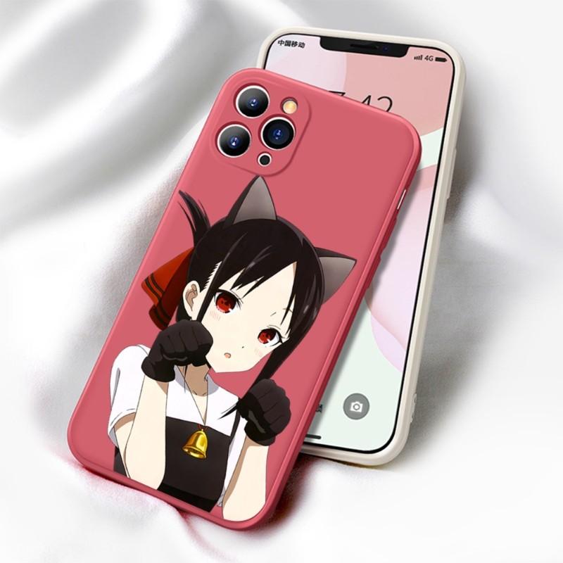 Anime Kaguya Sama Lk Pouzdro na telefon pro iPhone 11 12 13 Pro Max X XR XS Max 6 6S 7 8 Plus SE 2022 Tekuté Čtvercové Barevné Pouzdro na telefon