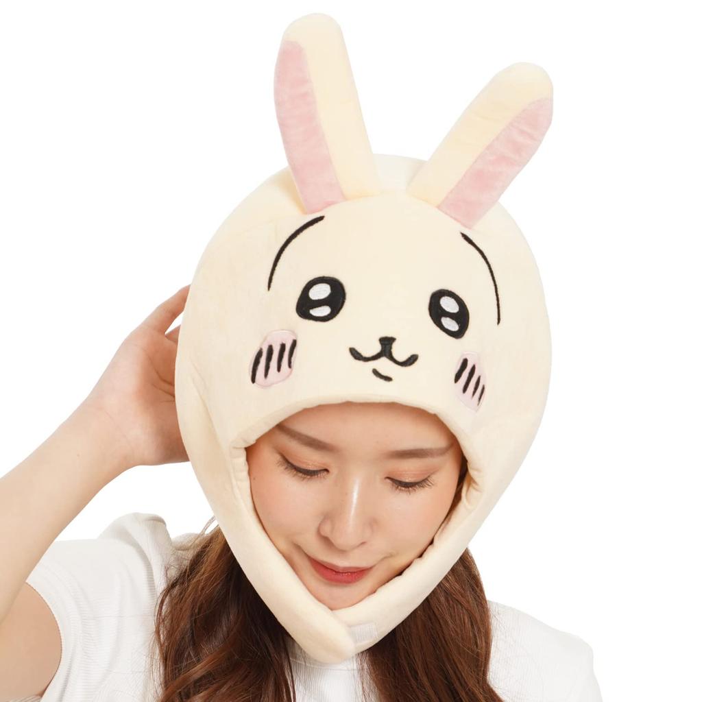 SAZAC Chiikawa Fleece Kigurumi One Size Fits Most Cap, (Rabbit)