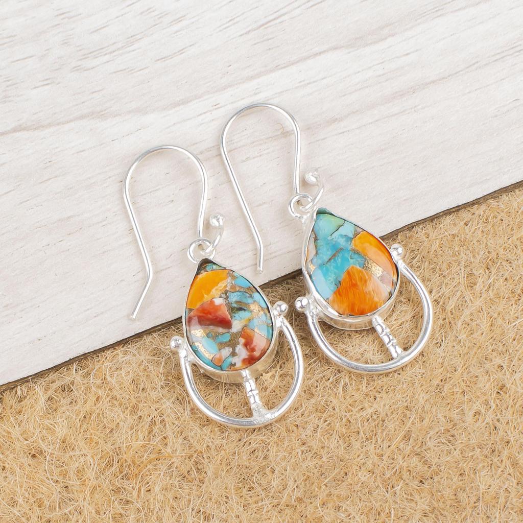 Piggøsters 925 Solid Sterlingsølv Øredobber, Håndlagde Edelstensøredobber Smykker, Gaver Til Kone Helt Nye Øredobber