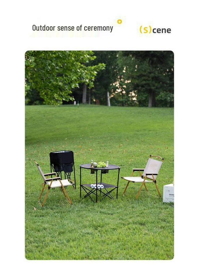 A1R Folding Camping Rack Set with Wash Basin