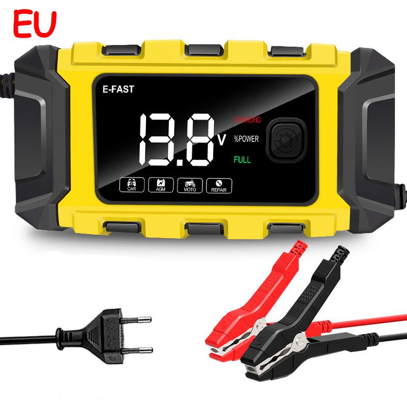 E-FAST Car Battery Charger Motorcycle Battery Charger 12V 6A Smart Charger Energy Charger