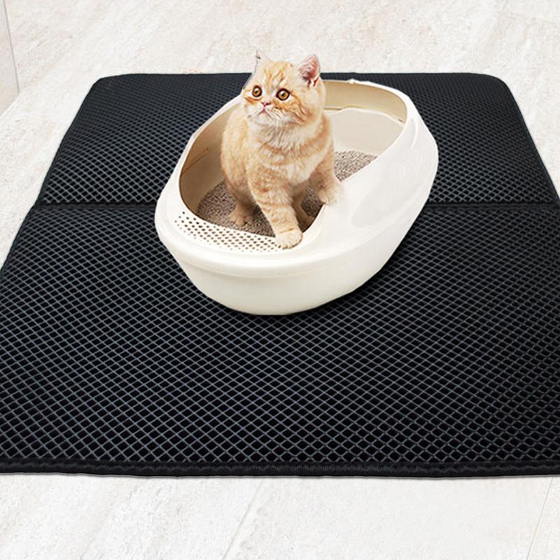 Cat Litter Mat EVA Double-Layer Cat Mat Litter Trapper Mats With Waterproof Bottom Layer Non-slip Pet Litter Cat Bed Mat