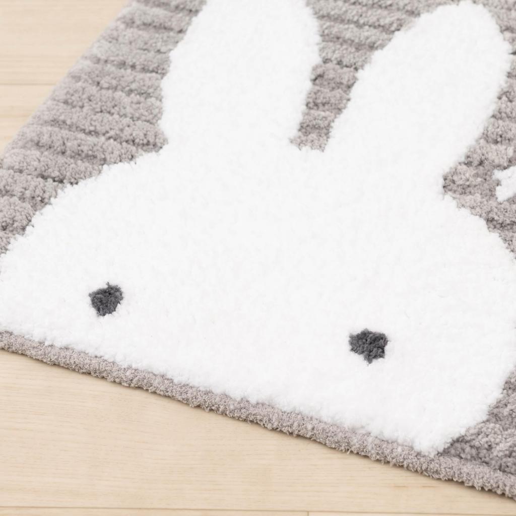 Senko Miffy Toilettenartikel, Prima Miffy Toilettenmatte, Lang, Ca.. 80 x 60 cm, Grau, Tier-Charakter-Design, 72657