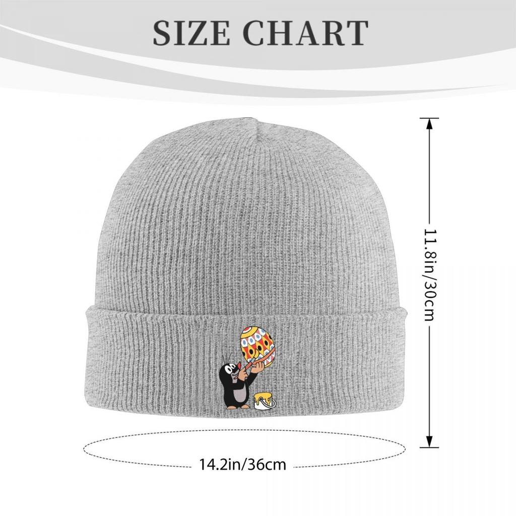 Mole Happy Krtek Warm Knitted Cap Winter Knit Bonnet Hat Skullies Beanies Hip Hop Caps for Unisex